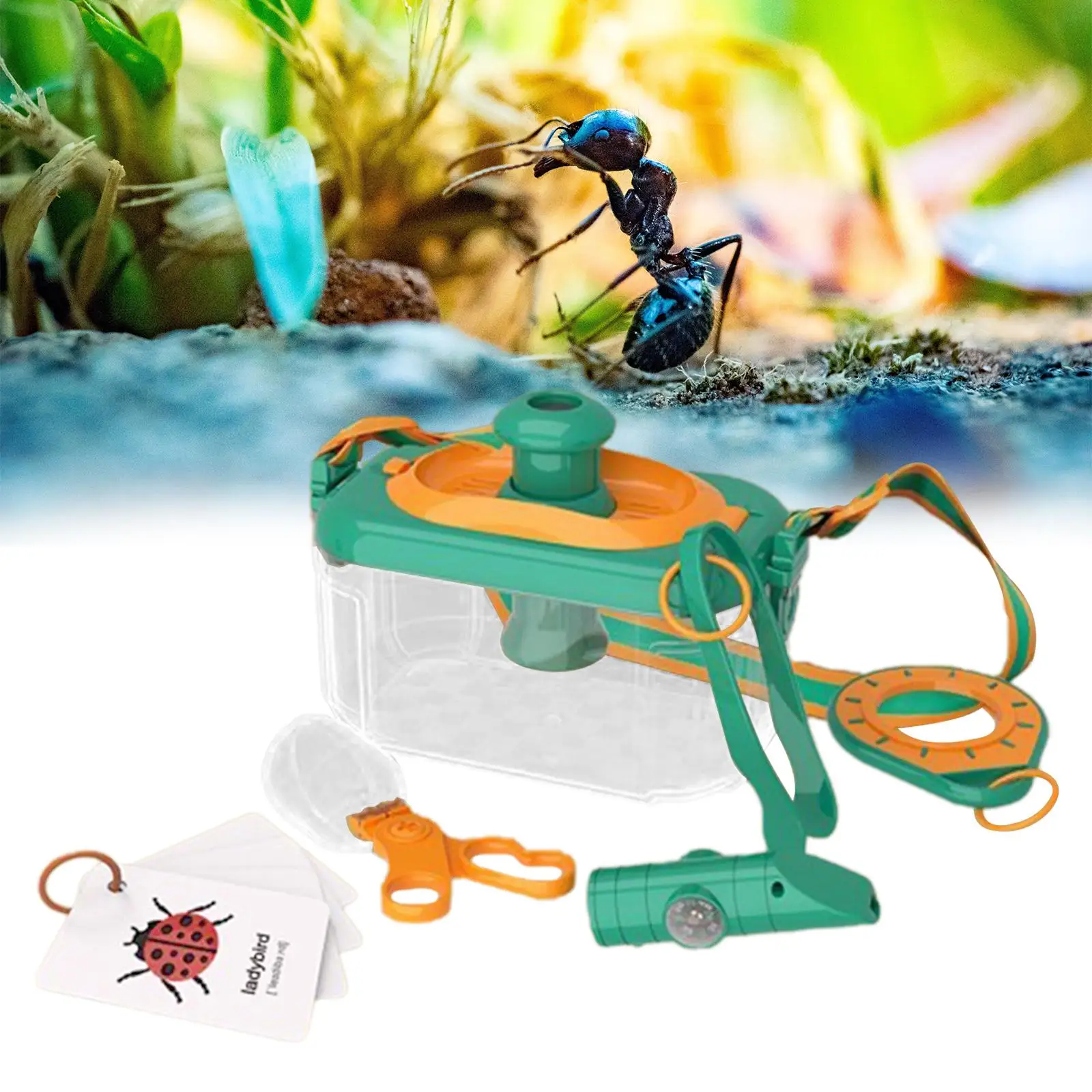 Portable Explorer Kit Educational Learning Toy Insect Observation Container Bugs Collection Kit for Kids Toddlers