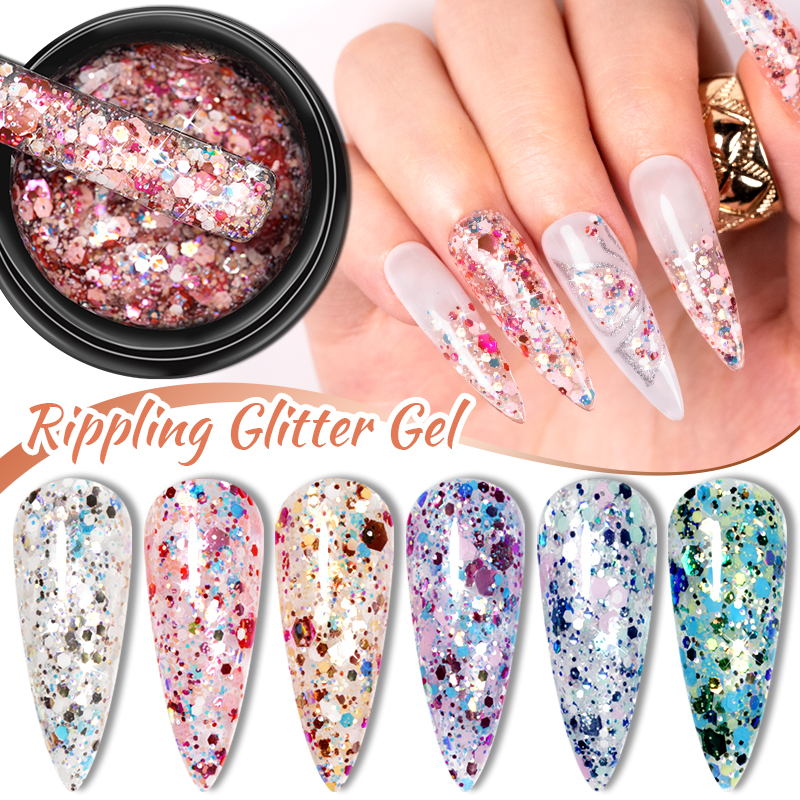 Best of Colorful Glitter Sequins Gel Nail Polish 5ML Glitter Nail Art Gel Soak Off UV Gel For Manicure Semi Permanent Varnish Hybrid Reviews & Tips