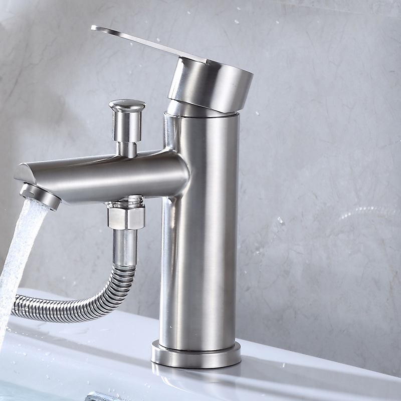 Title 2, Bathroom Basin Faucet Stainless Steel Single Ha...