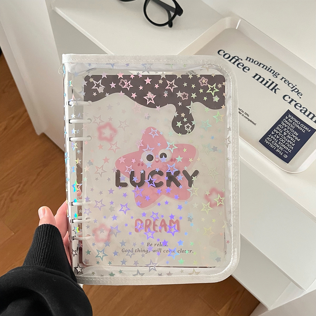 A5 Stern Transparente Abdeckung Binder Fotokartenhalter Idol Kpop Fotoalbum Foto Sammeln Buch Reißverschlusstasche Aufbewahrung Schulbriefpapier – Detail 16