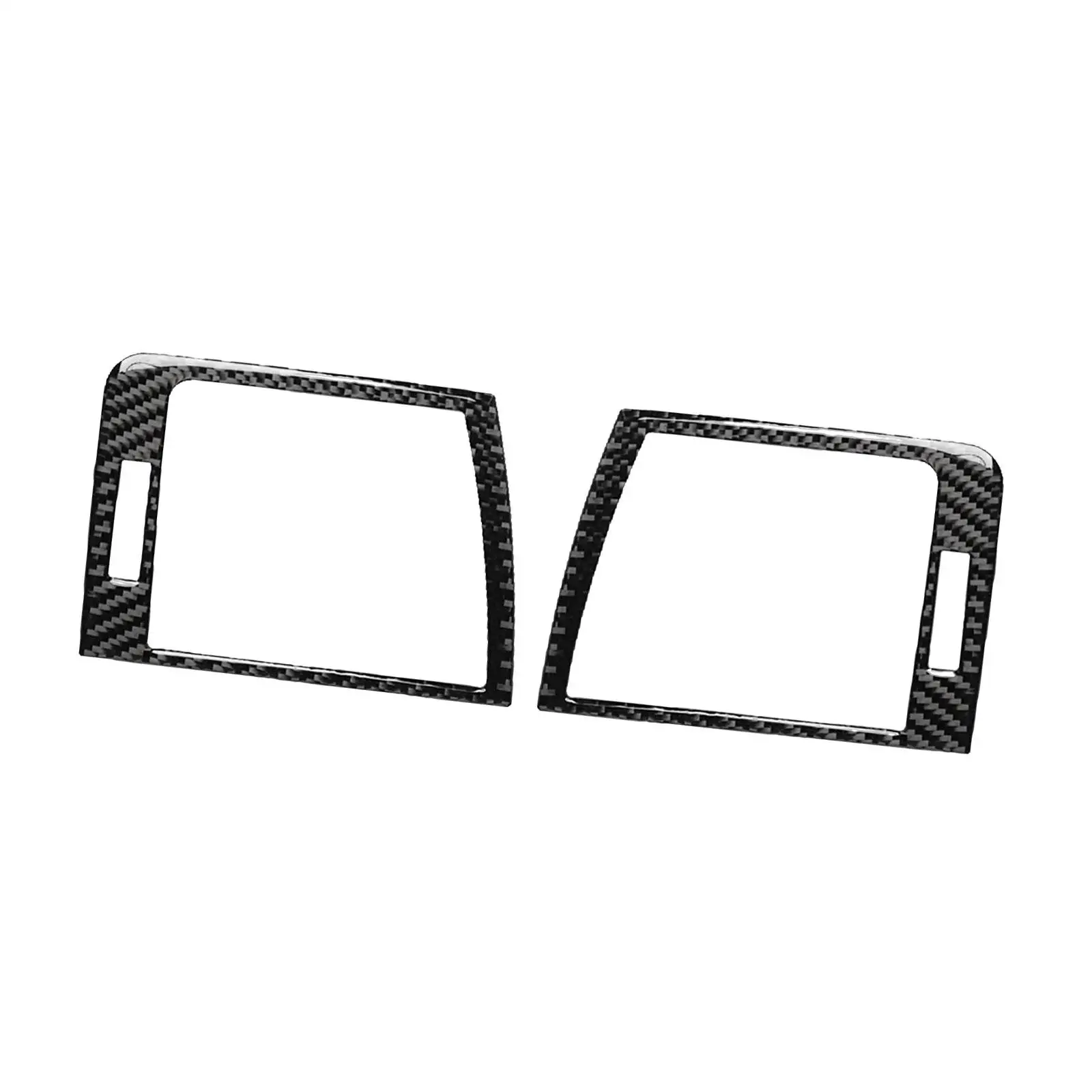 2 Pieces Auto Dashboard Air Vent trim cover Carbon Fiber for   E46 Accessory