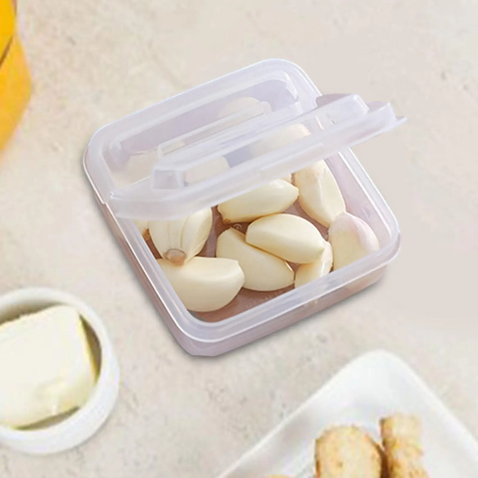 5x Sliced Cheese Container Compact Cookie Holder with Flip Lid Freezer Drawers Bins Transparent Cheese Sliced Storage Box