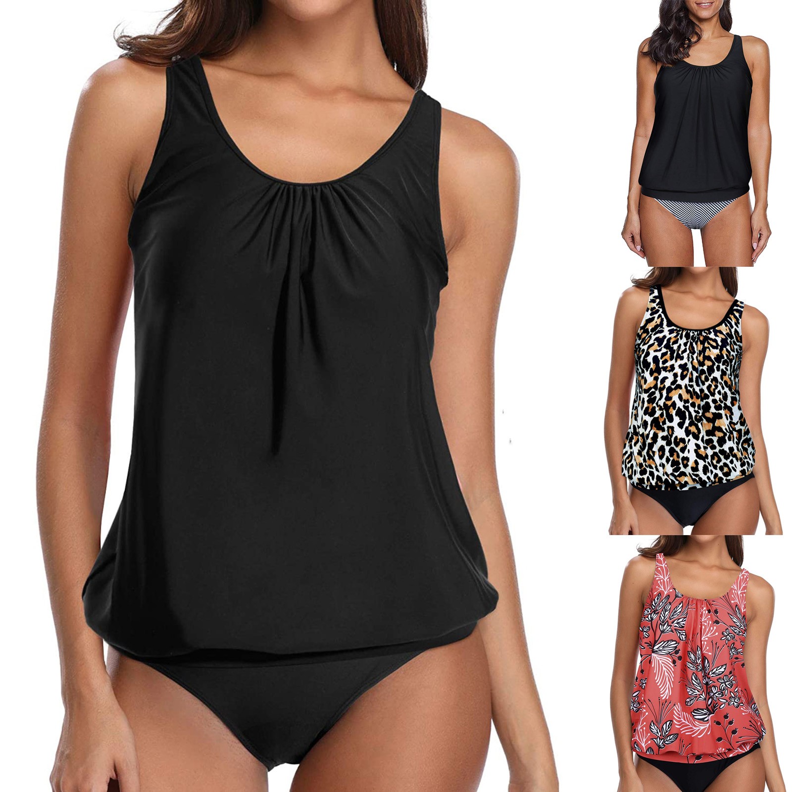 Swimdress Print Set Back Strappy Plus Tankini Swimsuits Size Piece Swimsuits  for Big Busted Women Sports Bra Bathing Suit Top - купить по выгодной цене  | AliExpress
