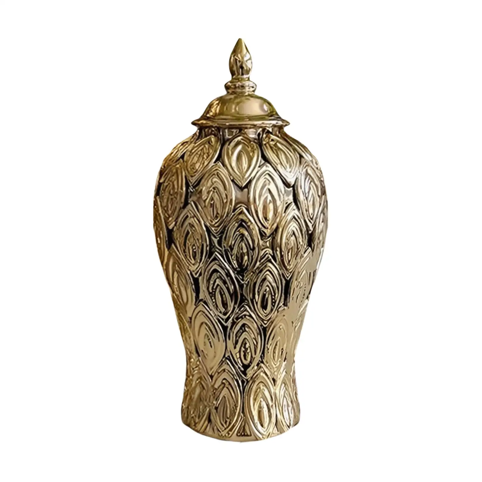 Luxury Porcelain Flower Vases Temple Jar Storage Bottle Ornament Decorative Centerpieces Candy Porcelain Vase