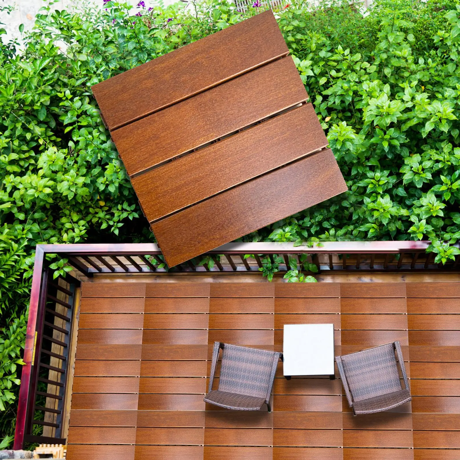 Outdoor Flooring Interlocking Deck Tiles for Home Backyard Decking Garden