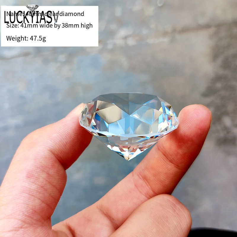 1PC Klar Kristall Große Glas Diamant Party Große Romantische Diamant Dekoration Vorschlag Hause Dekoration Ornamente Handwerk Geschenke – Detail 2