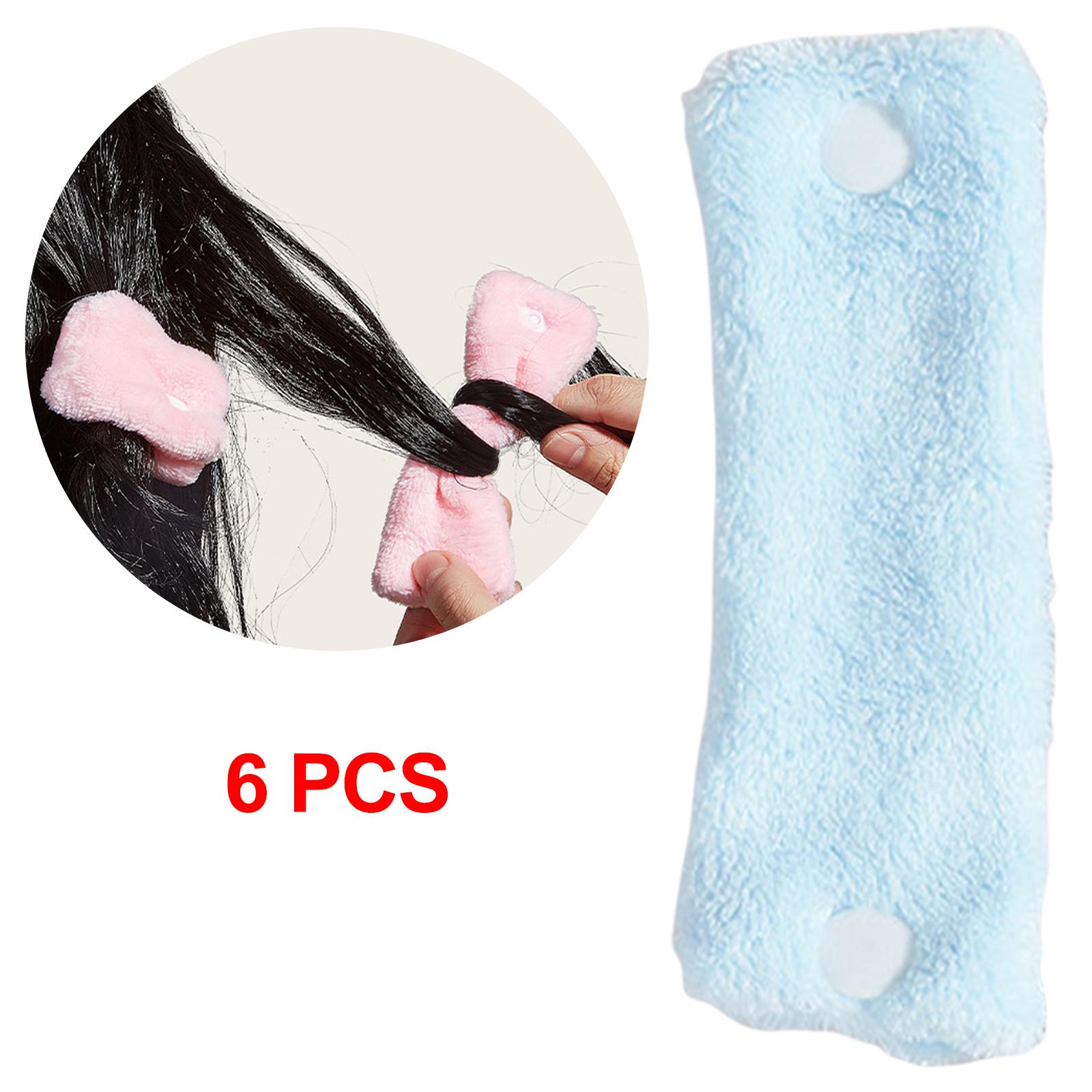 6 Pieces Coral Fleece Heatless Hair ers Sleep Overnight s Women Girl