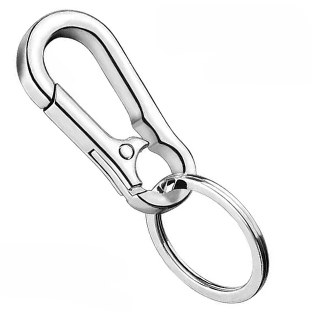 1pc Keychain Key Ring Hook Heavy Duty Key Chain Stainless Steel Buckle  Carabiner