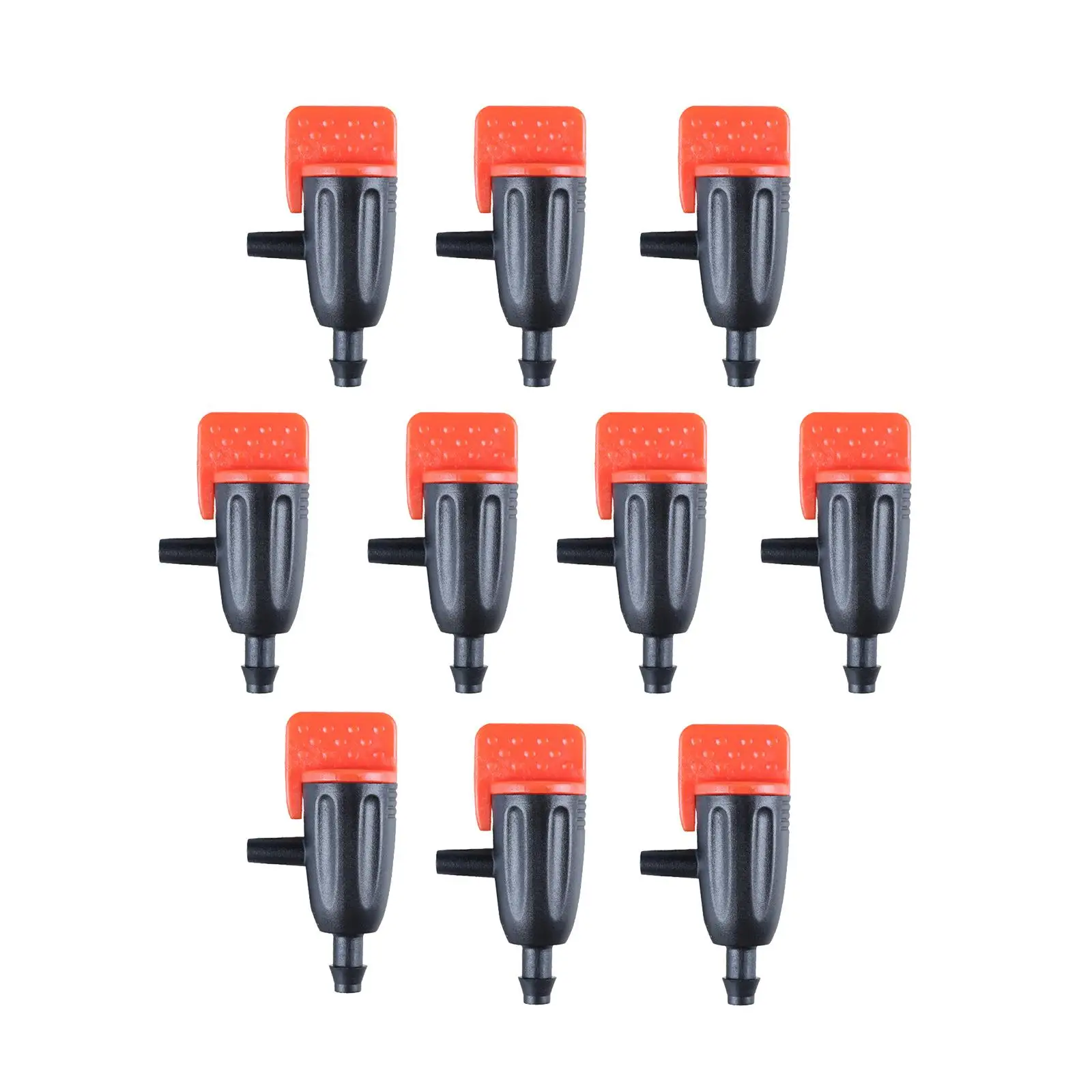 10x Irrigation Dripper Adjustable Watering System Garden Supplies Sprinklers Gardens for 4/7mm Tubing 1/4'' Parts Micro Drips