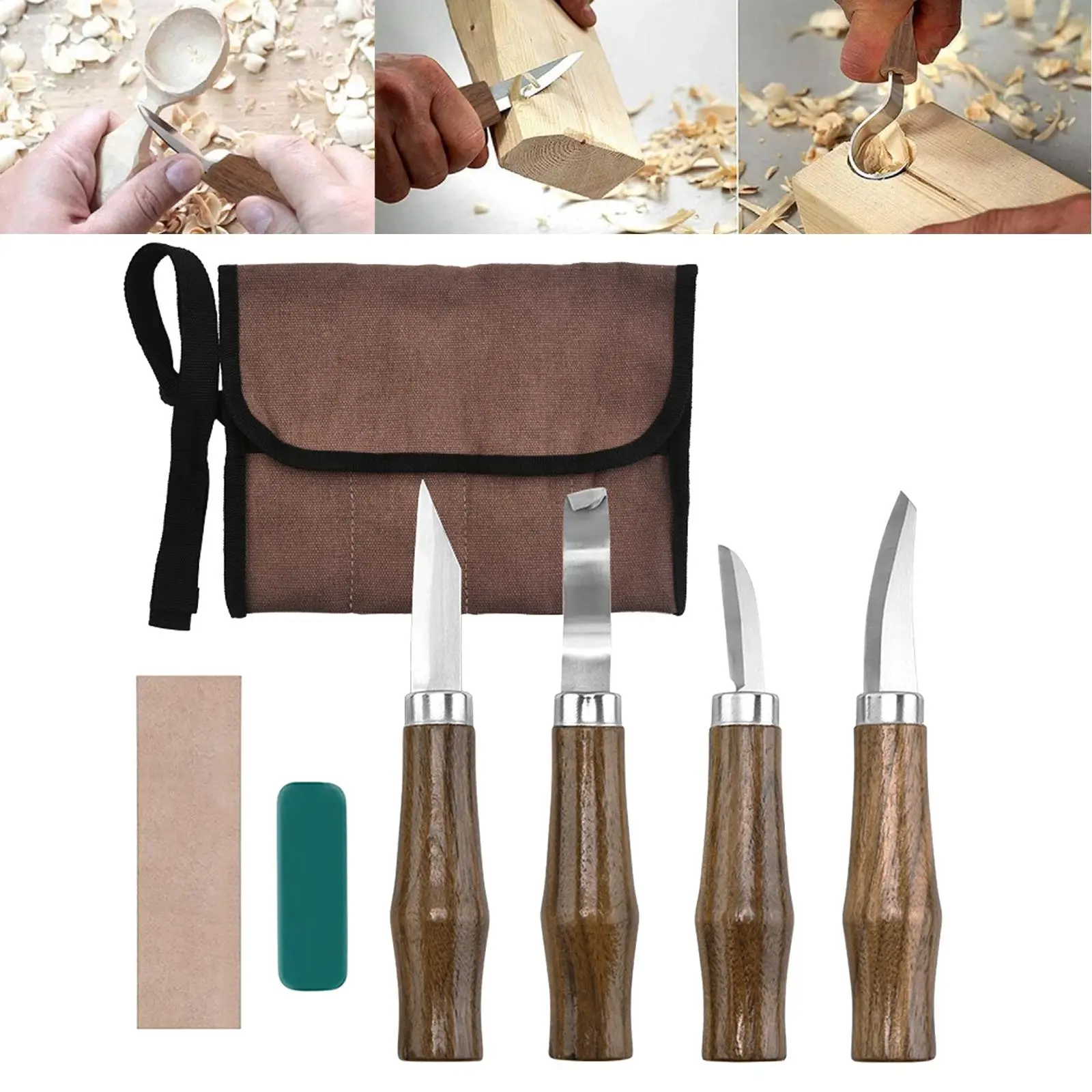 7Pcs Professional Wood Carving Kit Woodworking Cutter Carpenter Tool Crafts Detail Cutter DIY for Adults Kids Beginners