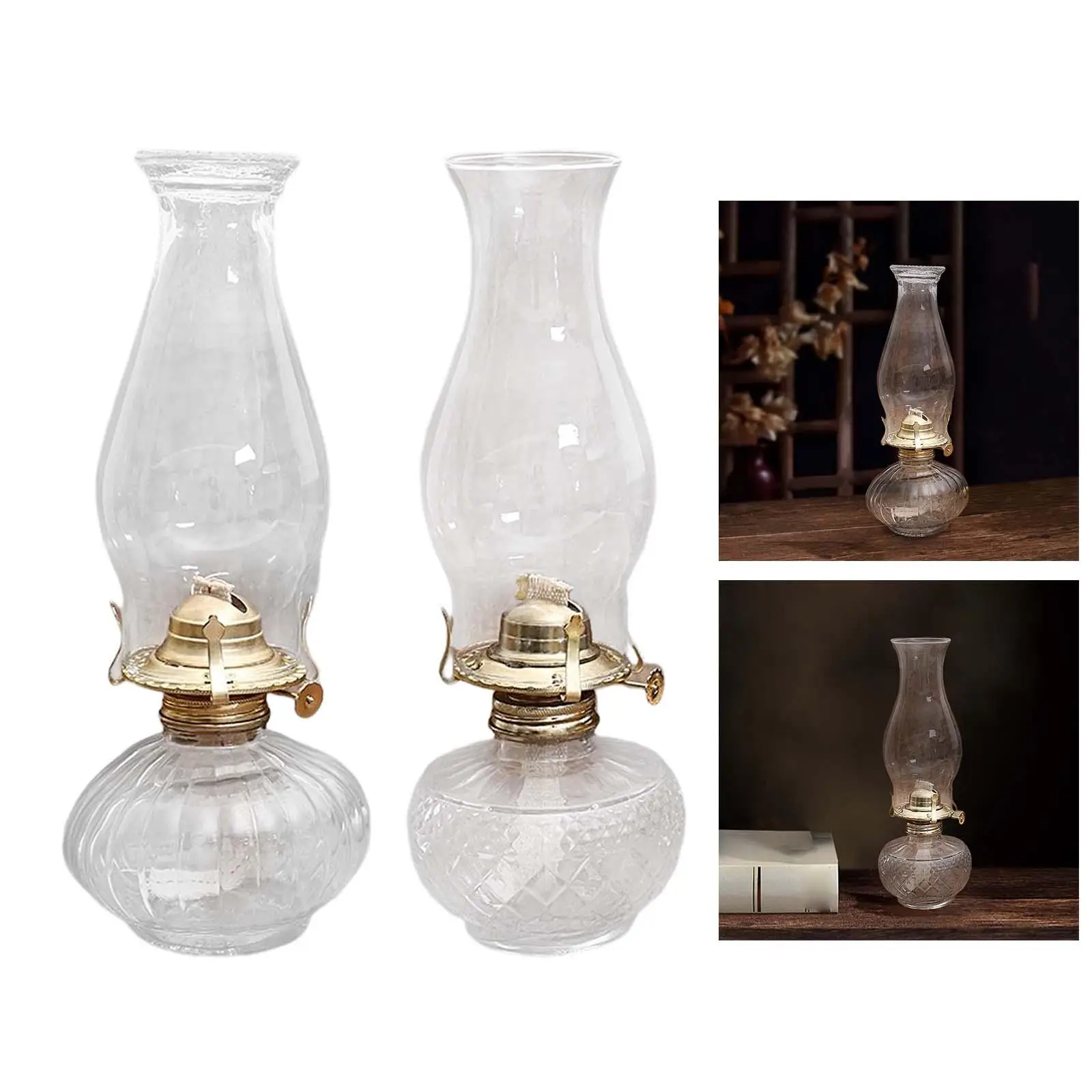 Retro Style Oil Lantern Lamp Altar Supplies for Desktop Christmas BBQ Picnic Decoration