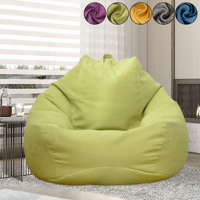 Lazy Sofas Cover Chairs Without Filler Adults Bean Bag Chair Couch Living  Room Bedroom Home Tatami Lounger Seat - AliExpress