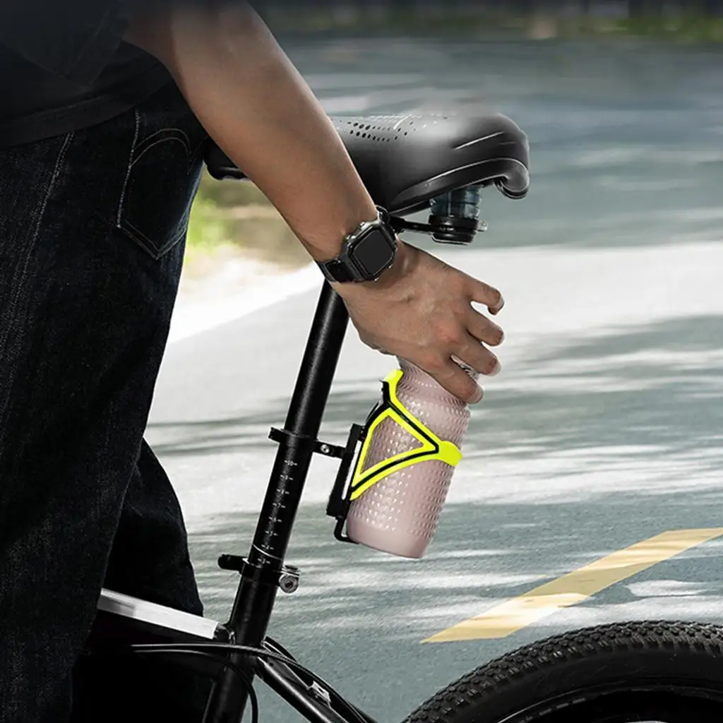 Bike Water Bottle Cage Holder Clamp Clip Handlebar Bracket Mount Adapter