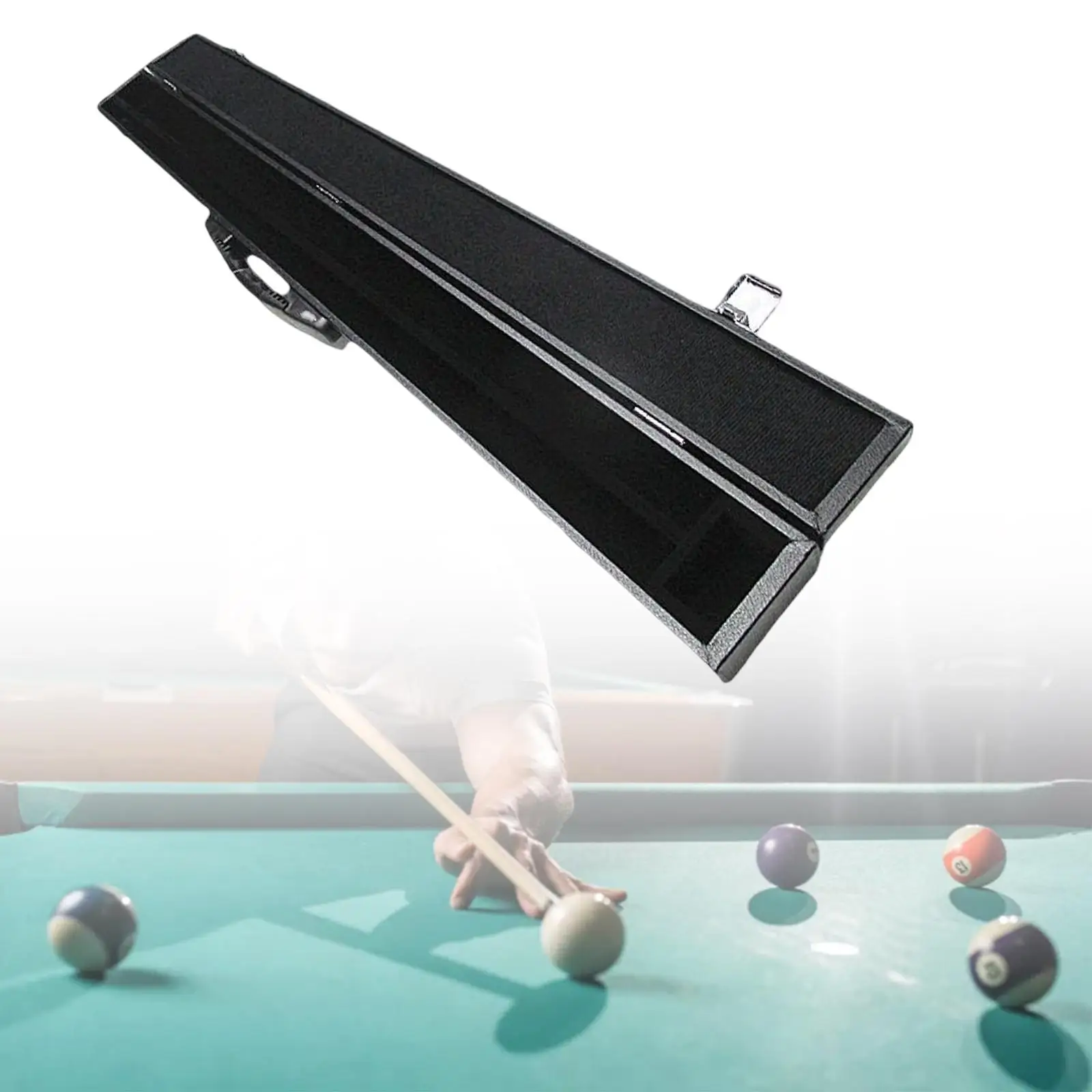 Pool Snooker Billiard Cue Case Black PU Leather Hard Case Snooker Club Case Box