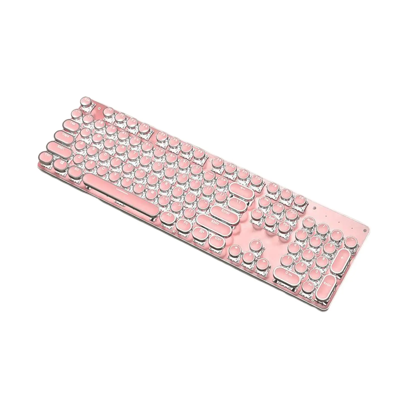 Mechanical Keyboard Brightness Adjustable Typewriter Style Wired RGB Backlit Gaming Keyboard for Laptop PC Gaming and Office Use