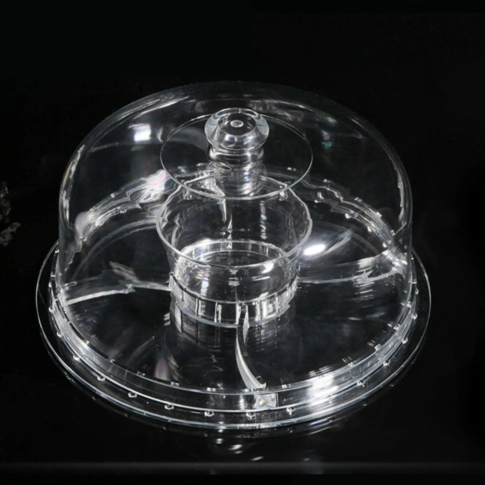 Snack Tray Serving Tray Clear Cupcake Holder Dessert Plate for Muffins Pastries Appetizers Baby Shower Wedding Centerpieces