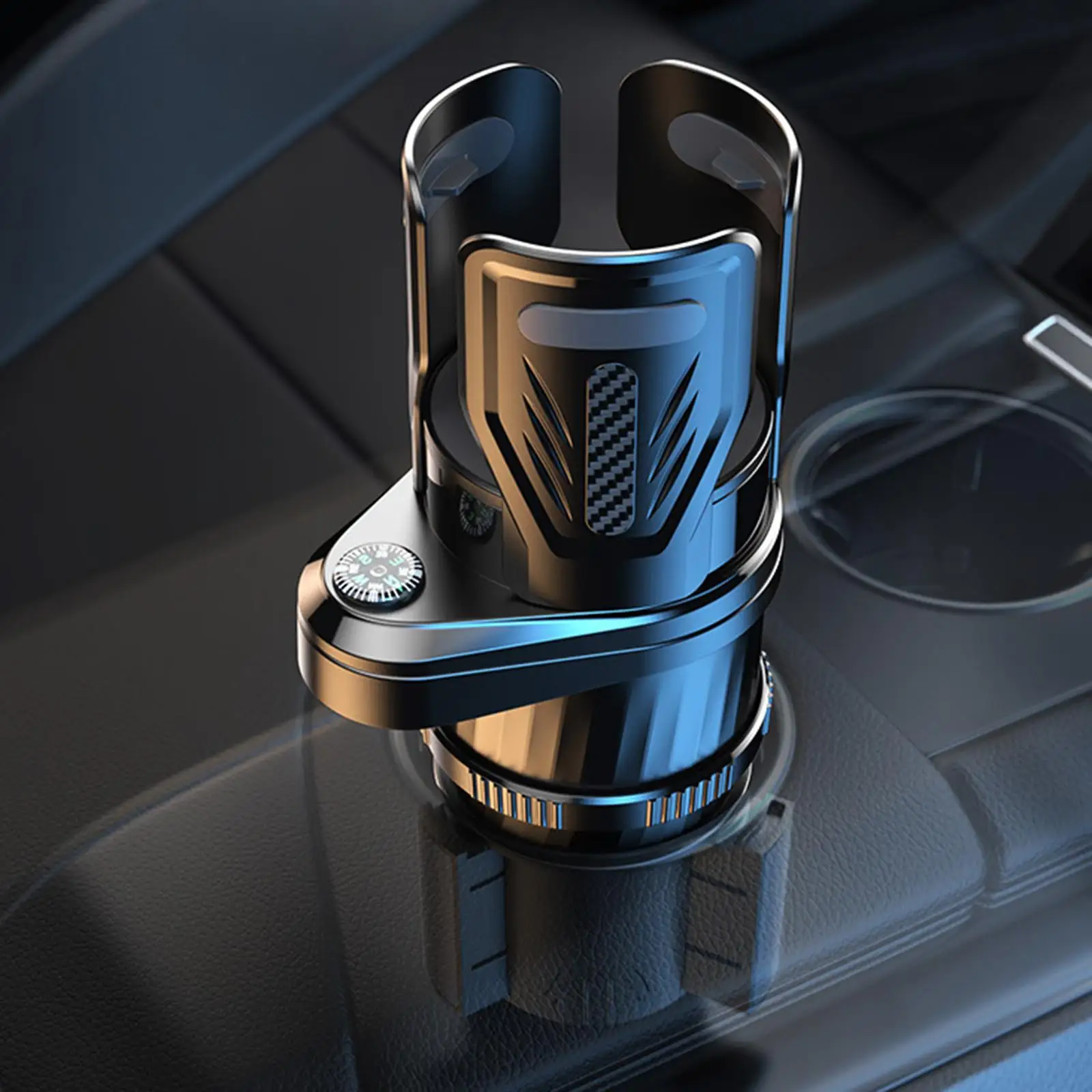 Car Cup Holder Expander Extension Storage Black Automotive