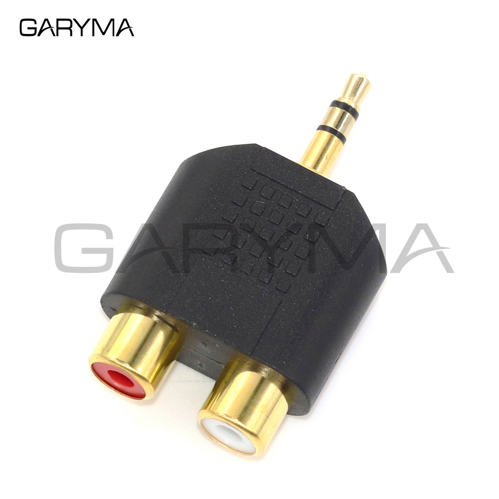 1 Stück vergoldeter 3,5-mm-Stereo-Stecker auf Doppel-RCA-Buchse Adapter Y-Splitter RCA-Audio-Adapteranschluss – Detail 1