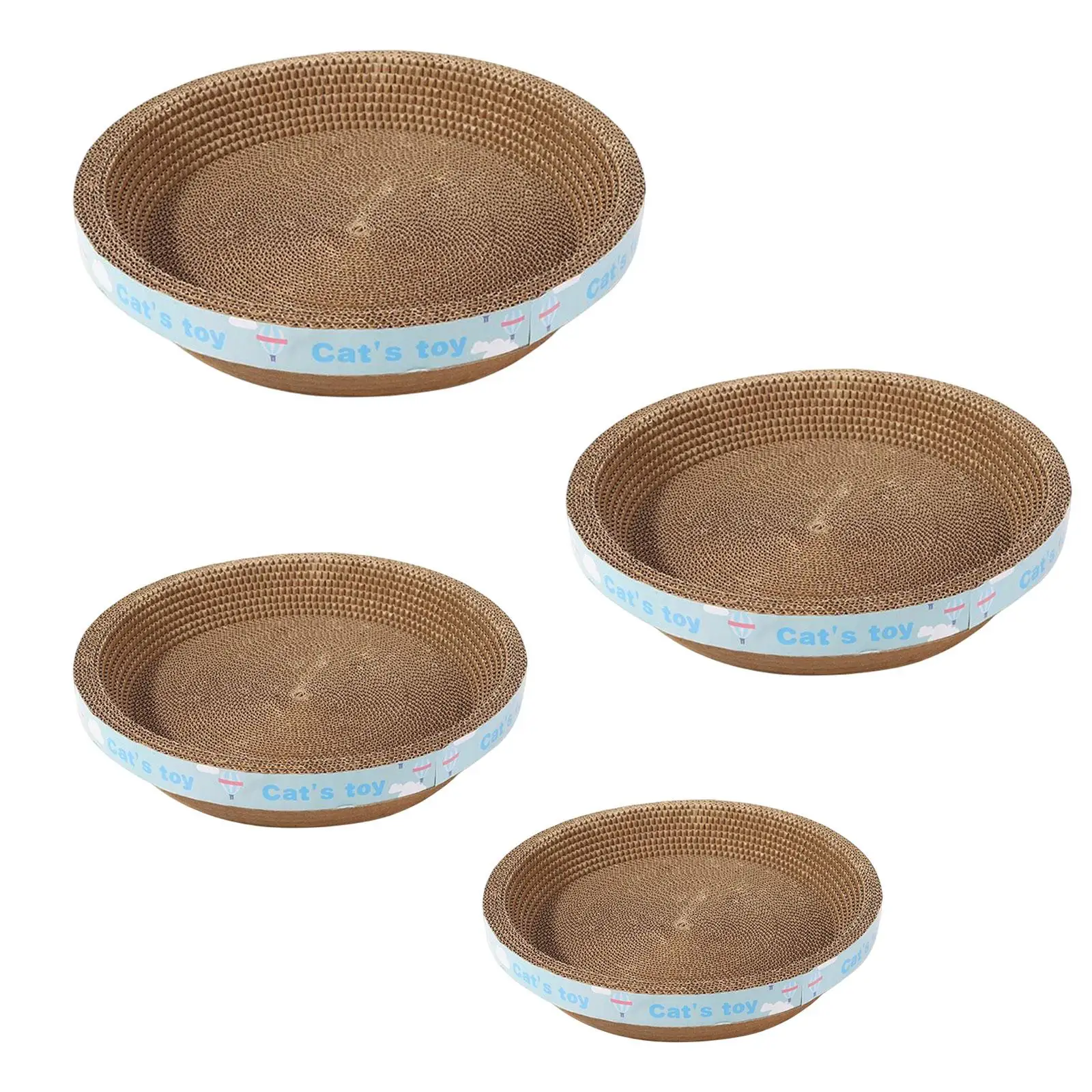 Cat Scratch Pad Round Corrugated Nest Bed Grinding Claw Durable Cat Scratcher