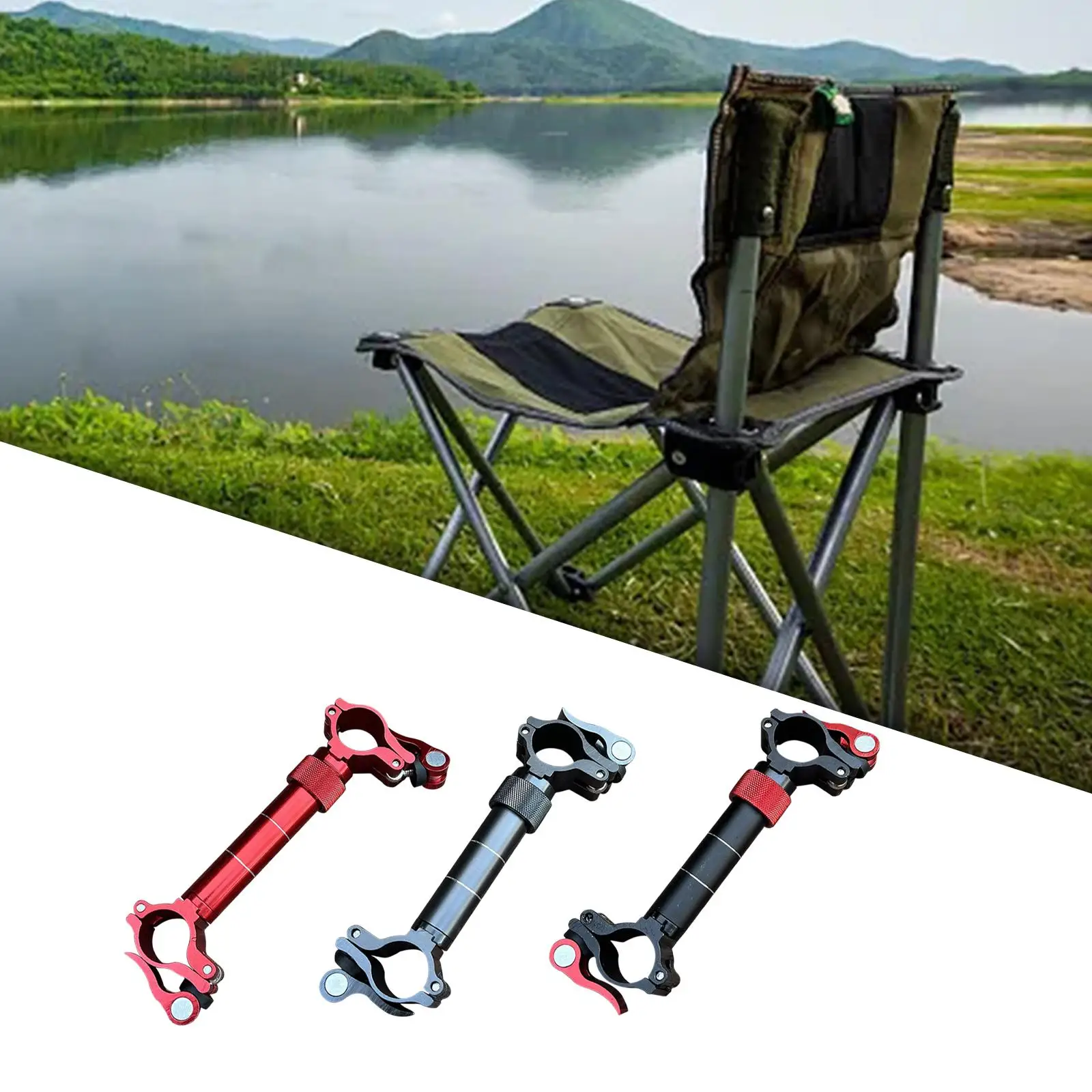 Fishing Chair Umbrella Holder Outside Rack Umbrella Stand Umbrella Clamp for Deck Folding Leisure Chair Patio Chair Lawn Yard