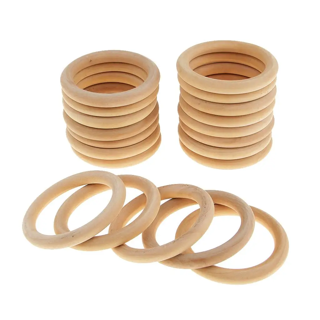 20Pcs  DIY Jewelry Accessories Wooden for Necklace Bag 80mm