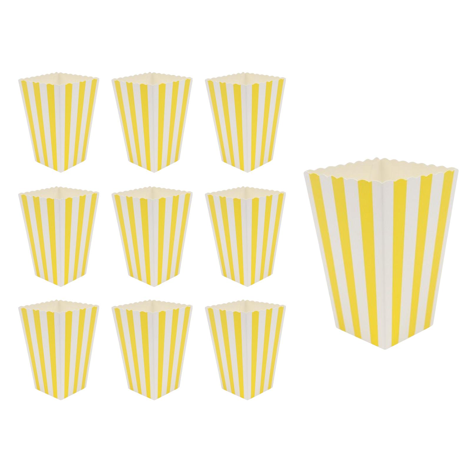 10 Pieces Mini Popcorn Boxes Holder 5x7x11.5cm Candy Cardboard Container for Carnival Baby Showers Movie Theater Decorations