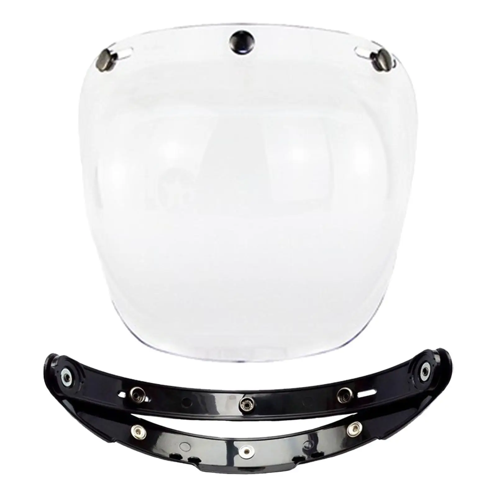 Bubble 3 Snap Visor Lens Shield Durable for Open Face Helmets Universal Face Mask Flip up Down Motorcycle Helmet Lens Visor
