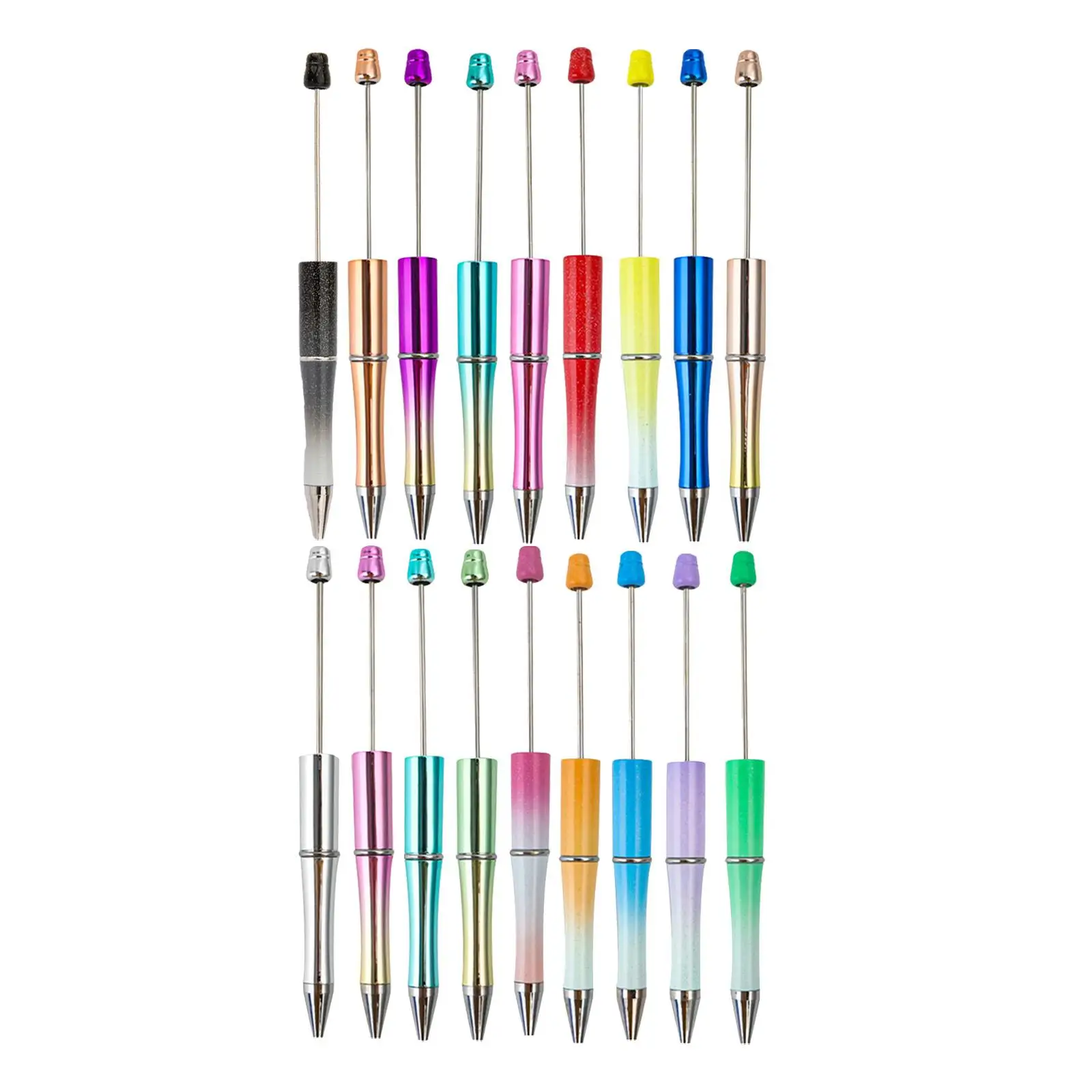 18x Beadable Pen DIY Craft Kits Crafting Pens for Office Classroom School
