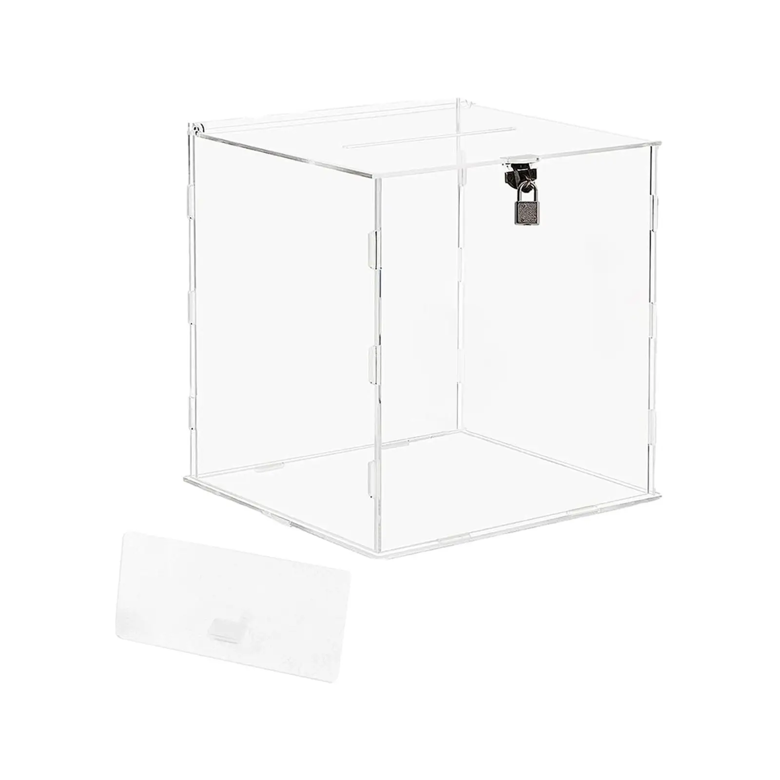 Acrylic Wedding Cards Box Gift Card Box Money Gift Holder Box with Lock for Parties Graduation Events Celebration Decoration