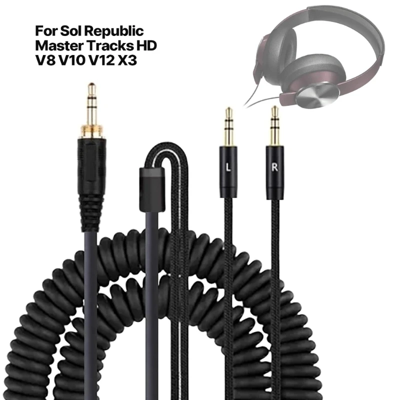 Headphones Cable for Sol Republic Tracks V10 Headphones Wire Enjoy Clear Sound 190cm Unstretch Length