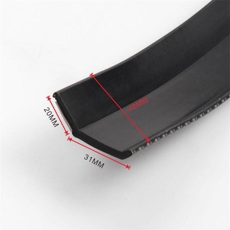 Universal Auto Stoßstange Lip Splitter Schutz 2,5 m Front Stoßstange Gummi Lip Streifen Außen Form Blau Auto Styling Body Kits rot – Detail 9