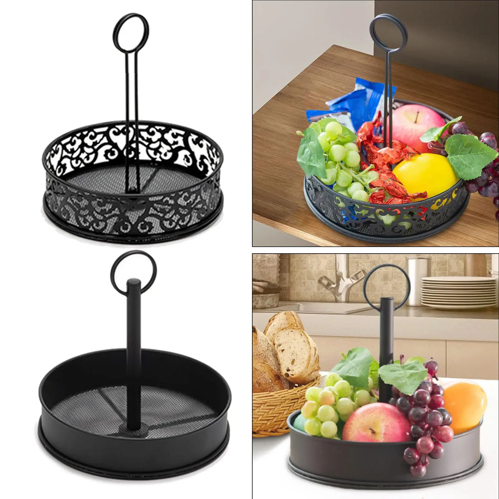 Metal Fruit Basket Iron Fruit Bowl for Tabletop Countertop Table Centerpiece