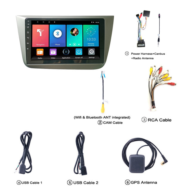 Sound-way Kit de Montage Autoradio, Façade Cadre de Radio 9 Pouces,  Adaptateur Compatible avec Seat Altea 2004-2015, Toledo 2004-2009 Can Bus