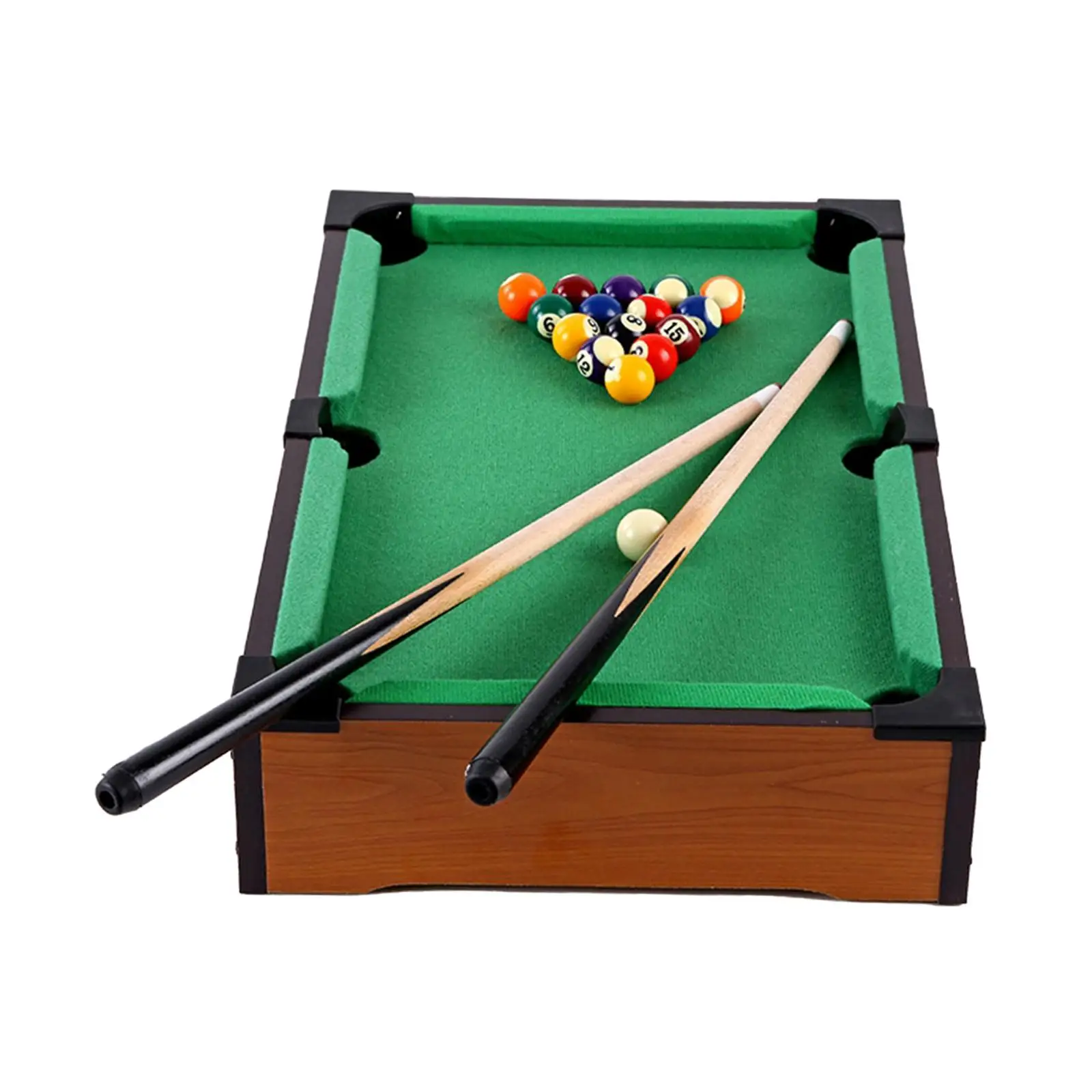 Mini Pool Table Game 20 inch with 16 Balls, 2 Pool Cues, Triangle Rack & Chalk Mini Billiards Set Great Gift for Boys and Girls