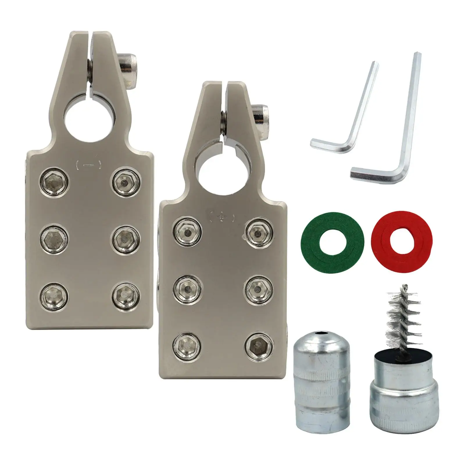 Car  Battery Terminal Clamp Kit 1/0 AWG , Easy to Install Spare Parts with Washers  Fiber Convenient Sturdy Premium
