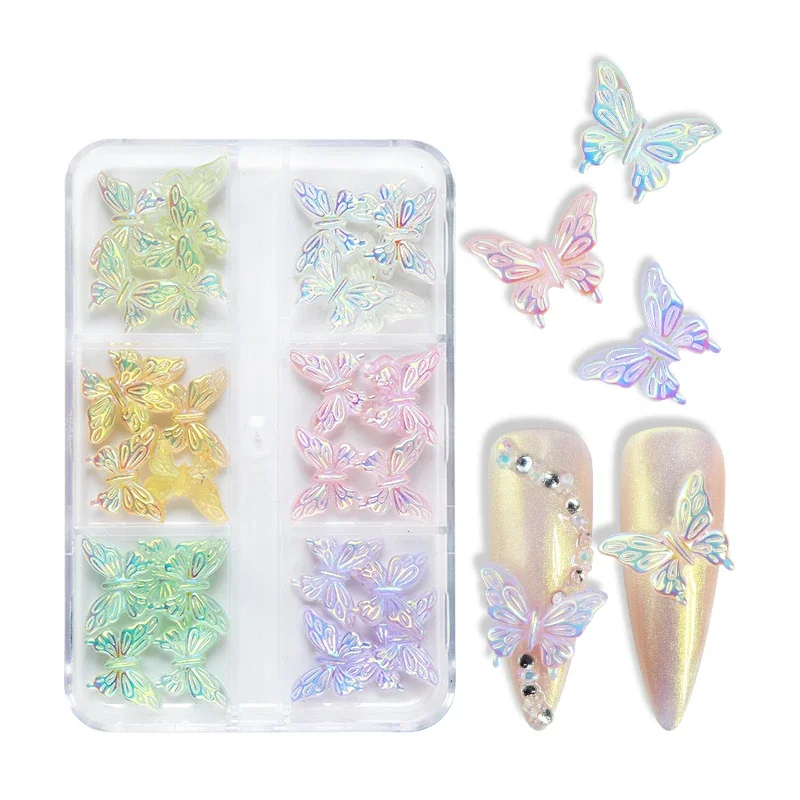 Best of 30pcs Iridescent Glitter Butterfly Nail Art Charms Aurora Butterfly Nails Decoration Jewelry Nail Supplies For Professionals Reviews & Tips