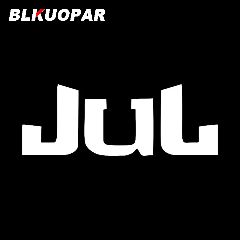 BLKUOPAR Jul Car Stickers Personality Sunscreen Fashionable Decals Car Styling Scratch-Proof Creative Funny ATV Decoration funny car decals