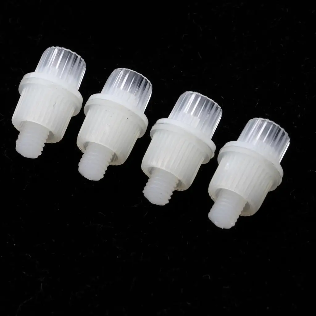 4Pcs White Nylon License Plate Frame Fasteners Bolts for Motorcycle
