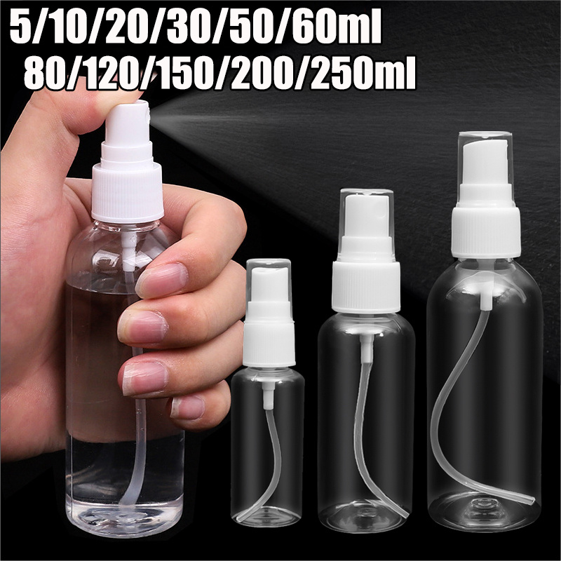 Best of Transparent Refillable Bottles Mist Pump Perfume Essential Oil Atomizer Travel Spray Bottle 10 / 20 / 30 / 50 / 60 / 80 / 120 / 150 / 200 / 250ml Reviews & Tips