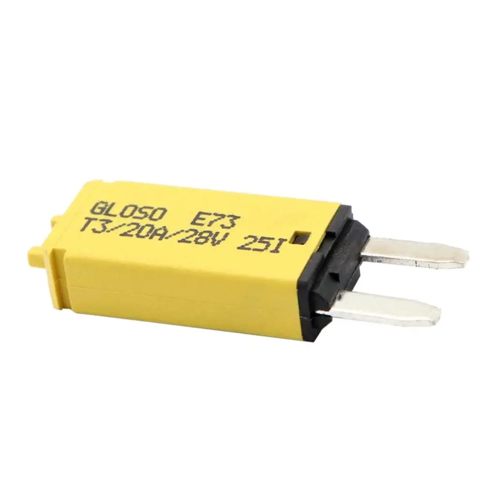 2.8mm Automatic Circuit Breaker 12v-24VDC Blade Fuse 20A for