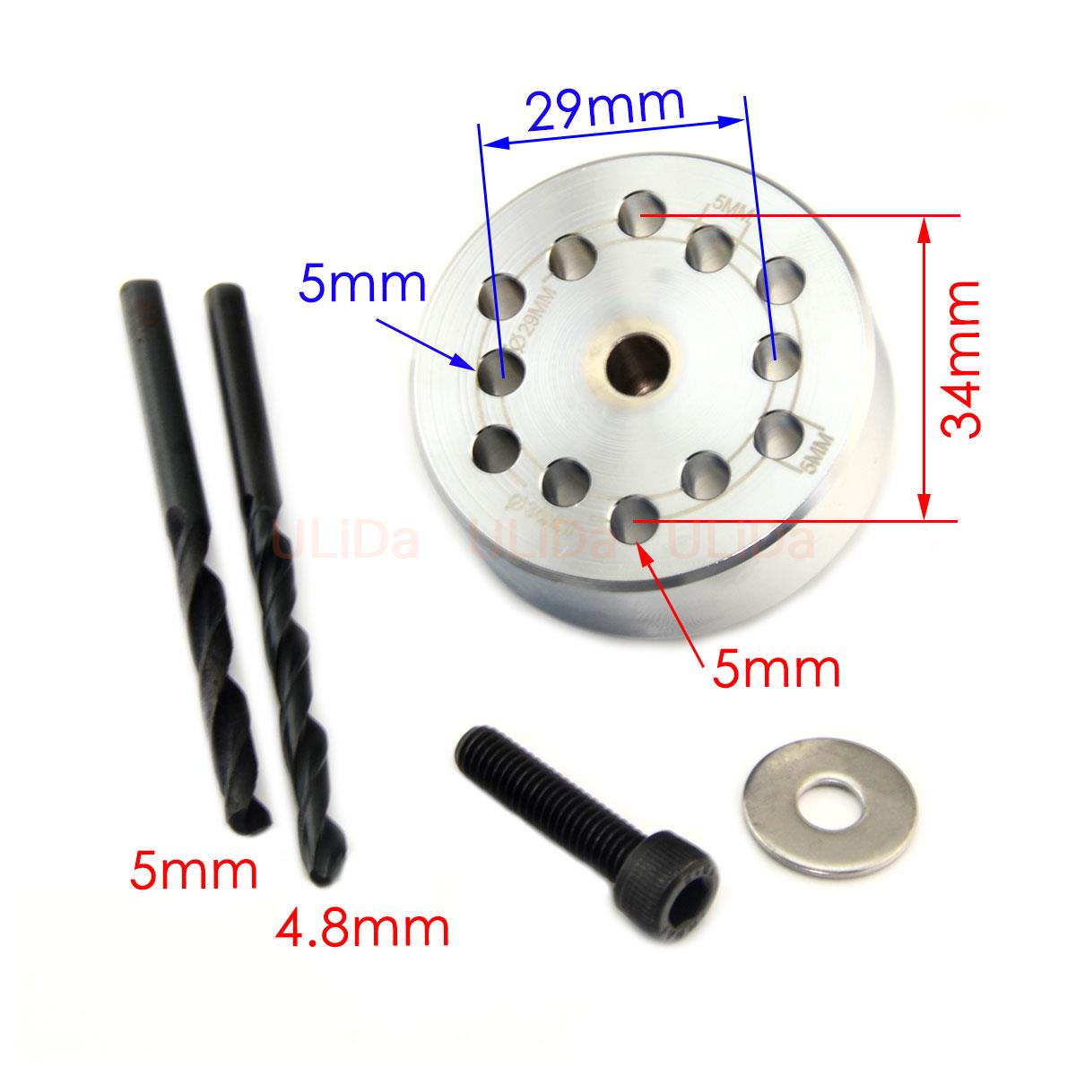 Propeller Bohrer Jig Guide Für DLE 30/35RA/40/55/55RA/60/61/85/111/120/170/222 MVVS58, TR-50HP, JC51 Gas Motor RC Flugzeug Werkzeuge – Detail 2