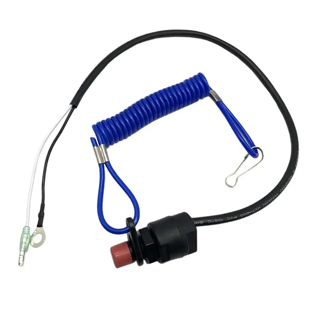 Emergency Stop Switch with Universal Spring for Outboard Motors,
