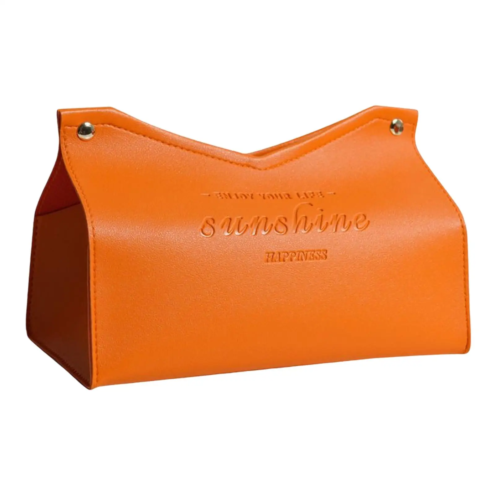 Fashion Tissue Box Holder, PU Leather Foldable Large Storage Gift Tissue Container Tissue  for Kitchen Bedroom Toilet 