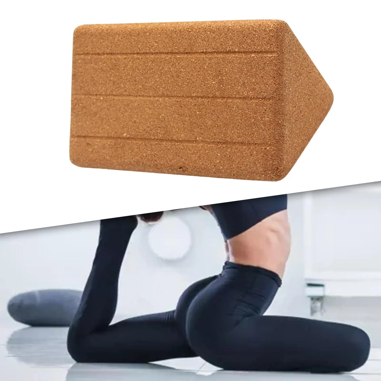 Triangle Yoga Block Lightweight Cork Exercise Brick Yoga Brick for