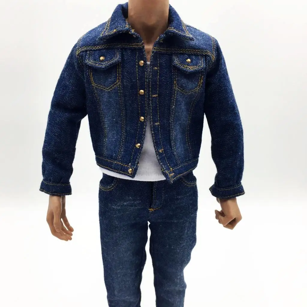 1/6  Jeans Overcoat for 12inch Mens Action Figure DML BBI DID HT Model