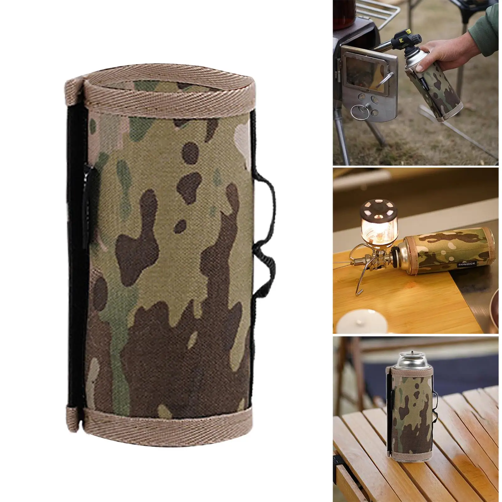 Portable Gas Tank Protective Case Fuel Cylinder Canister Storage Bag Gas Tank Holder Cover for Tool Hiking Cooking Outdoor BBQ