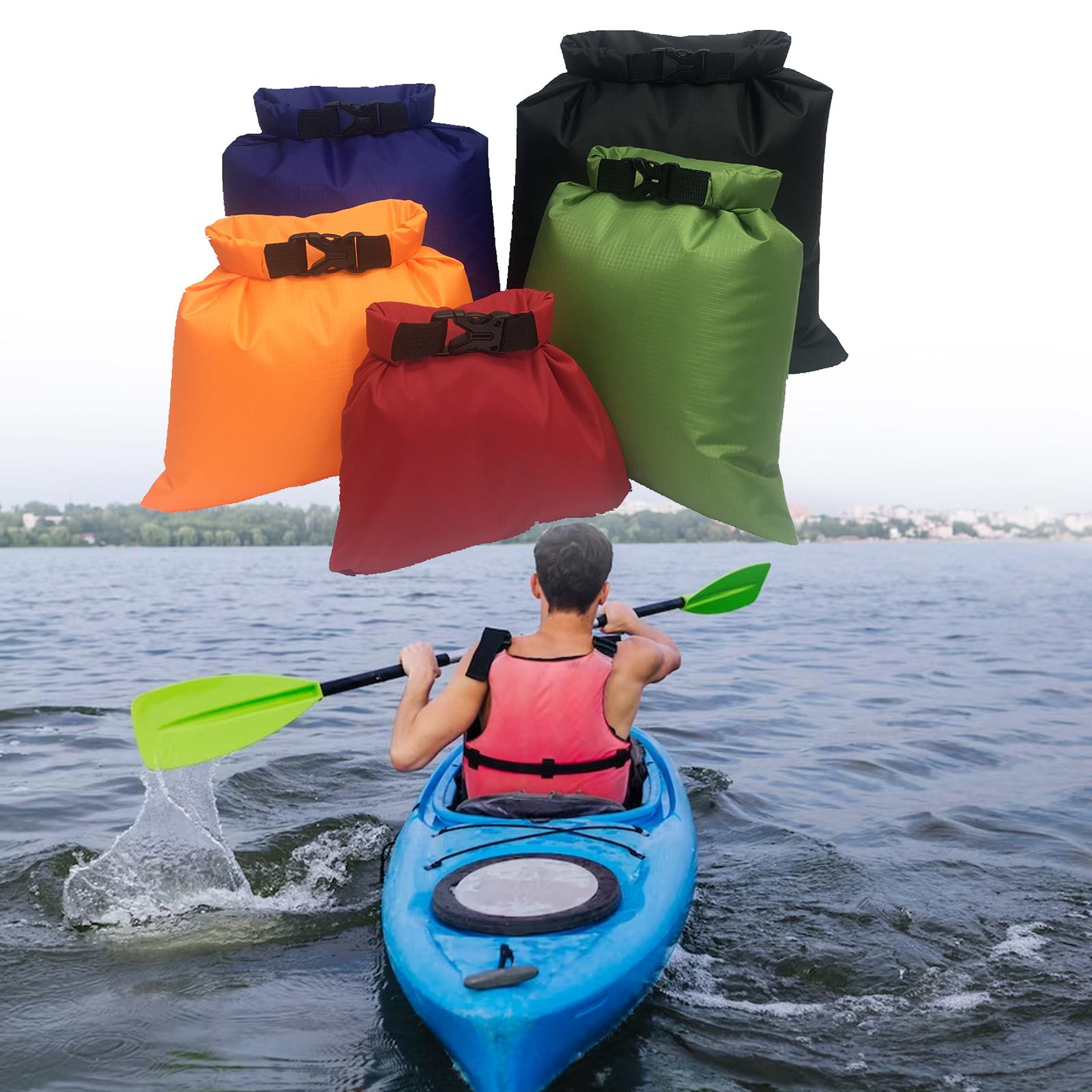 5Pcs Dry Bag Set Waterproof Drying Sack Pouch Outdoor Storage Bag 1.5L /2.5L /3.5L /4.5L /6L for Kayaking Rafting Boating