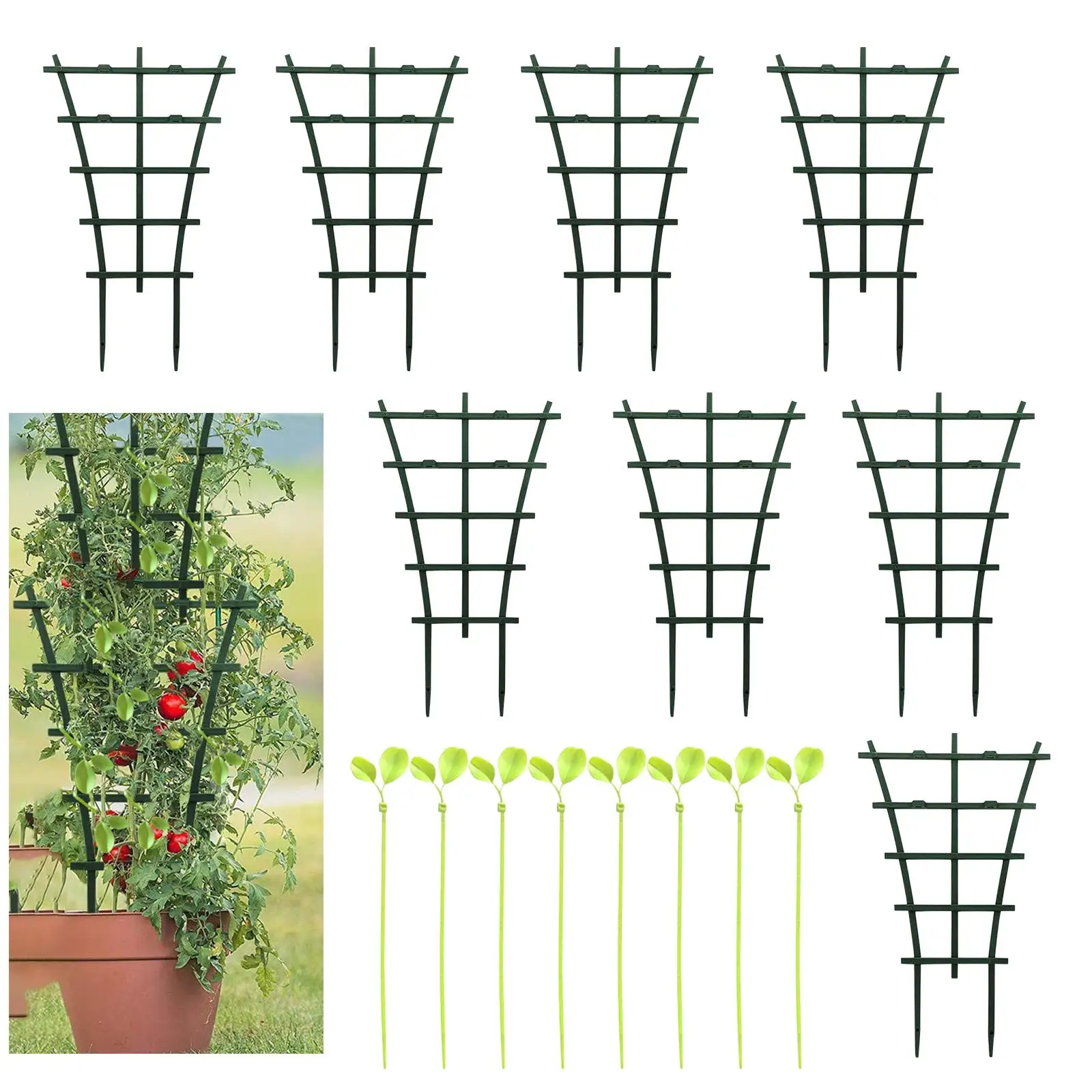 ABS Garden Trellis Plant Support Holder Small Plant Trellis Plant for Flower Climbing Plants Stackable Plant