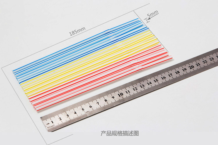 Description Picture 5 of item100 Pcs Flexible Plastic Solid White Party Tea & Coffee Shop Disposable Drinking Straws Wedding Decorations Color Random