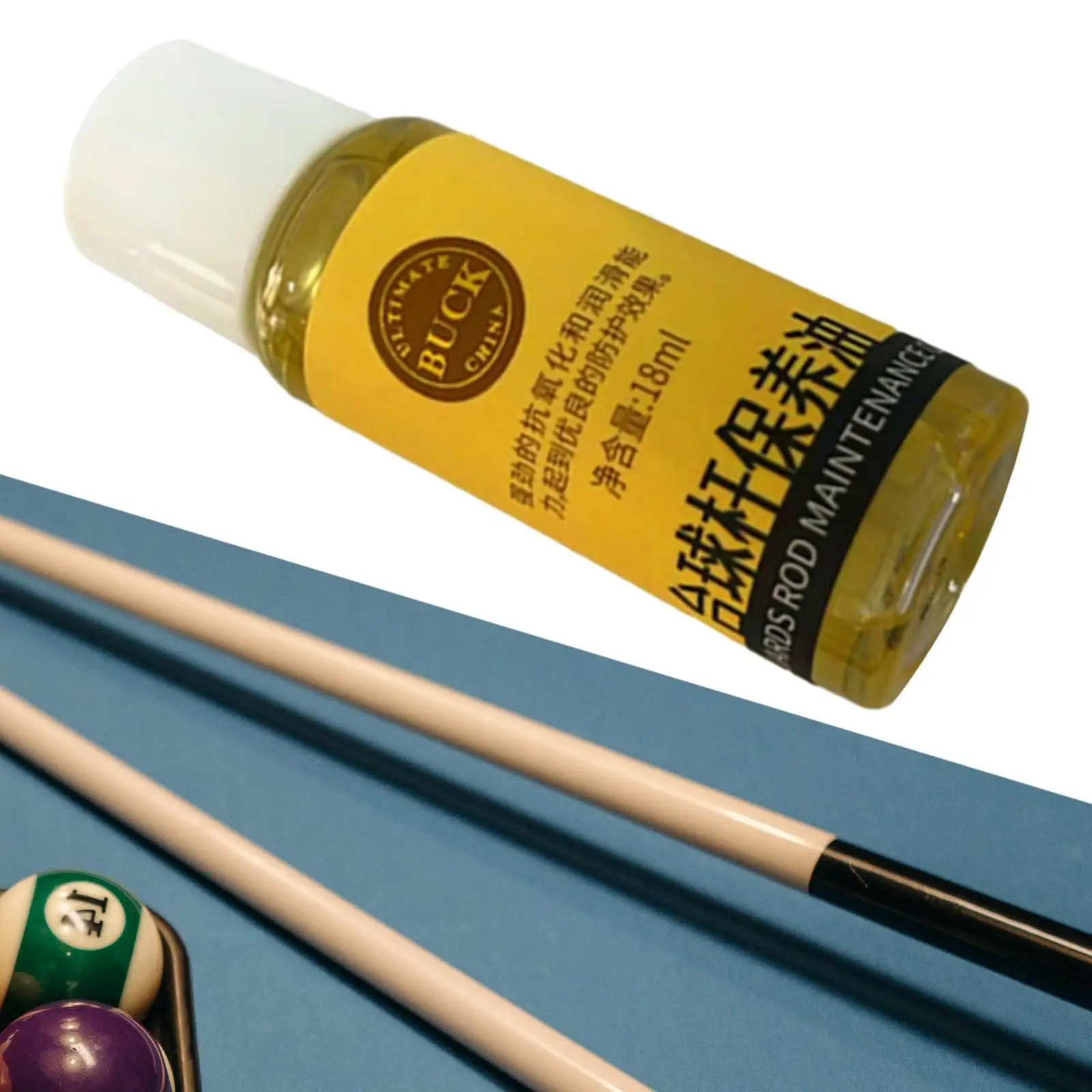 Billiards Rod Oil Portable Maintenance Oil for Ball Clubs for Training Outdoor Sports Beginners Enthusiasts Billiards Pool Cue